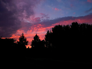 sunset in the mountains