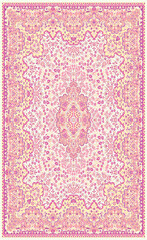 Carpet bathmat and Rug Boho Style ethnic design pattern with distressed texture and effect
