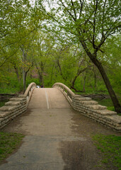 flooded bridge along bike path