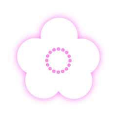 シンプルで可愛い梅の花のイラスト・アイコン