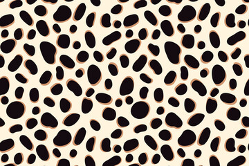 Vector Trendy Abstract Cheetah Background. Wild animal skin pattern, leopard spots brown texture for fashion print design, cover, wallpaper