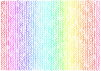 虹 レインボー カラフル 水彩 クレヨン 色鉛筆 背景素材 明るい Wall Mural Ayumi Takashima