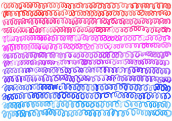 虹 レインボー カラフル 水彩 クレヨン 色鉛筆 背景素材 明るい Wall Mural Ayumi Takashima