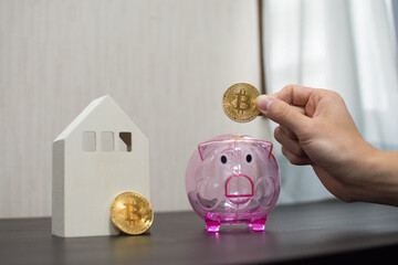 A young man tries to save bitcoins to buy a home
