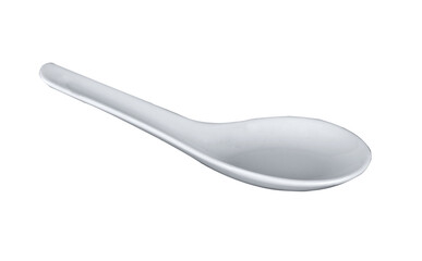 white spoon isolated on white background