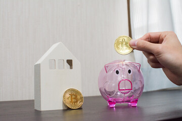 A young man tries to save bitcoins to buy a home