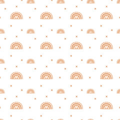 Boho rainbow seamless pattern, kids pattern, love pattern