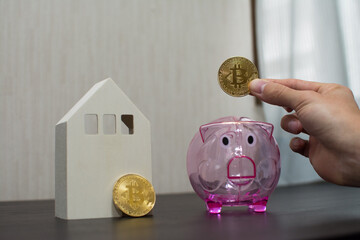 A young man tries to save bitcoins to buy a home