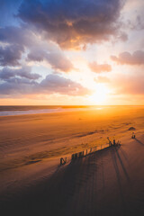 中田島砂丘を照らす美しい夕日