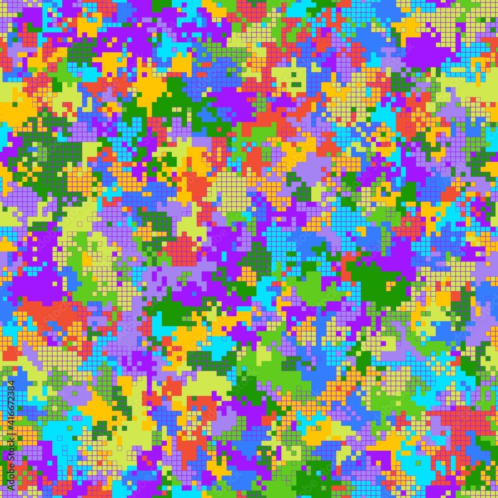 Canvas Prints abstract seamless colorful background with circled transparent tiles