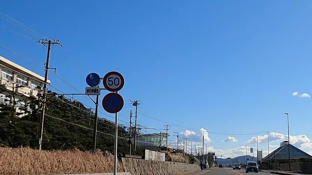 Road on a sunny day. Kamakura City, Kanagawa Prefecture