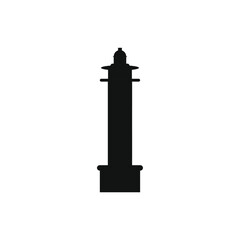 icon of lighthouse on white background