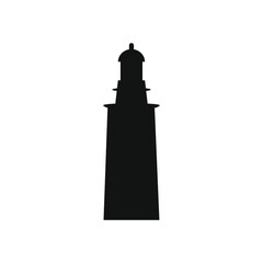 icon of lighthouse on white background