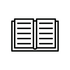 Reading book icon vector graphic illustration