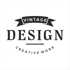 vintage badge, retro brand name design elements vector template