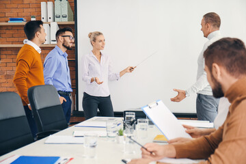 Business people having meeting in office