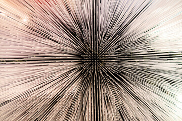 Abstract technology design wallpaper with rays lines and star. Trendy futuristic fascinating effect