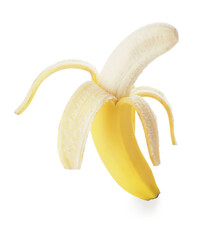 Obraz premium Tasty ripe banana on white background