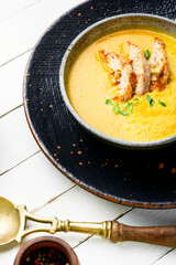 Lentil cream soup