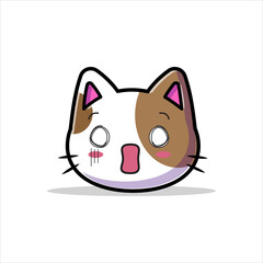 cute cat with a surprised expression