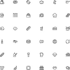 icon vector icon set such as: store, rigatoni, celebration, standing, sausage, wine, bird, spice, farming, pancake, eggshell, caramel, tagliatelle, yum, glassware, paper, cardamom, vitamins, sum