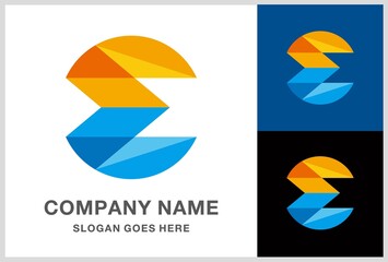 Monogram Letter E Circle Business Company Stock Vector Logo Design