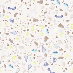 Terrazzo Texture Vector. Flooring Seamless Pattern
