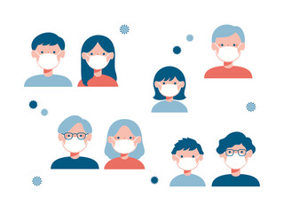 ソーシャルディスタンスを保つ人たち