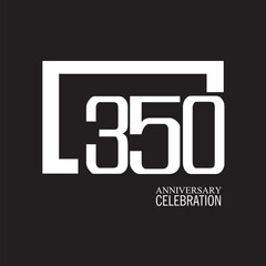 350 YEAR ANNIVERSARY CELEBRATION VECTOR DESIGN TEMPLATE ILLUSTRATION