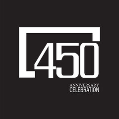 450 YEAR ANNIVERSARY CELEBRATION VECTOR DESIGN TEMPLATE ILLUSTRATION