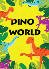Dino world - children's stories book cover design