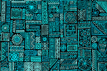 Traditional african vector seamless pattern design