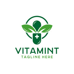 herbal medicine or supplement logo