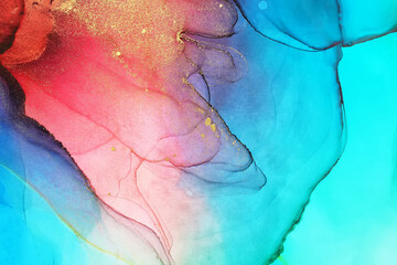 Part of original alcohol ink painting, macro photo