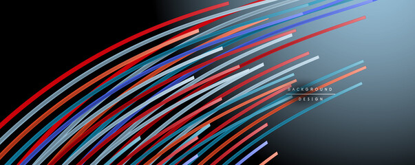 Abstract colorful lines vector background. Internet, big data and technology connections concept, abstract template