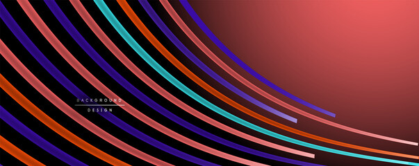 Abstract colorful lines vector background. Internet, big data and technology connections concept, abstract template