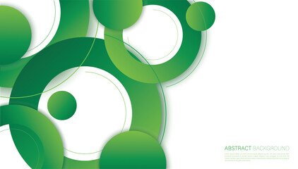 Abstract green circle background vector illustration 
