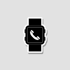 Receive calling on smartwatch sticker icon
