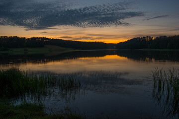 Sunset by the Kotynia Lake