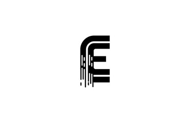 Initial E Multi Line Bold Speed Logo