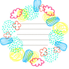 Colorful graffiti letter frame