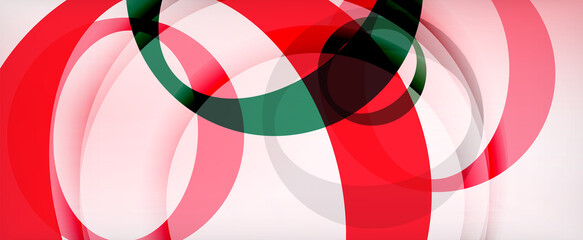 Obraz premium Ring geometric shapes, o letter repetition wallpaper. Abstract background for business or technology presentations, internet posters or web brochure covers