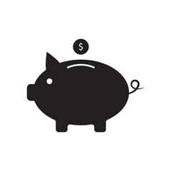 Vector piggy money bank icon