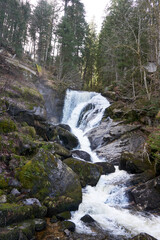 imposing and beautiful triberg waterfalls in the black forest in germany