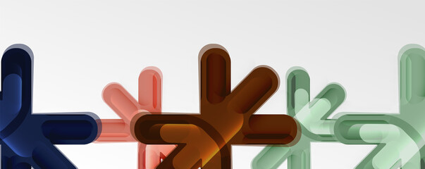 Abstract glossy crosses background for business or technology presentations, internet posters or web brochure covers