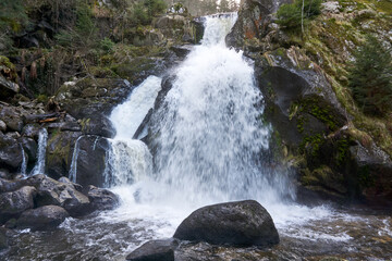 imposing and beautiful triberg waterfalls in the black forest in germany