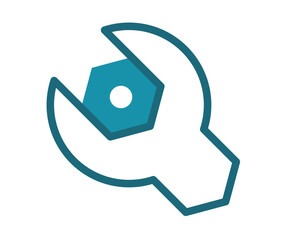 Obraz premium gear setting configuration single isolated icon with solid line style