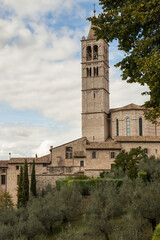 Fototapeta na wymiar Assisi, nice historical small city in Tuscany, north Italy. Home of popular Saint Francis of Assisi.