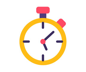 stop watch timer counter single isolated icon with flat style