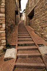 Fototapeta na wymiar Assisi, nice historical small city in Tuscany, north Italy. Home of popular Saint Francis of Assisi.